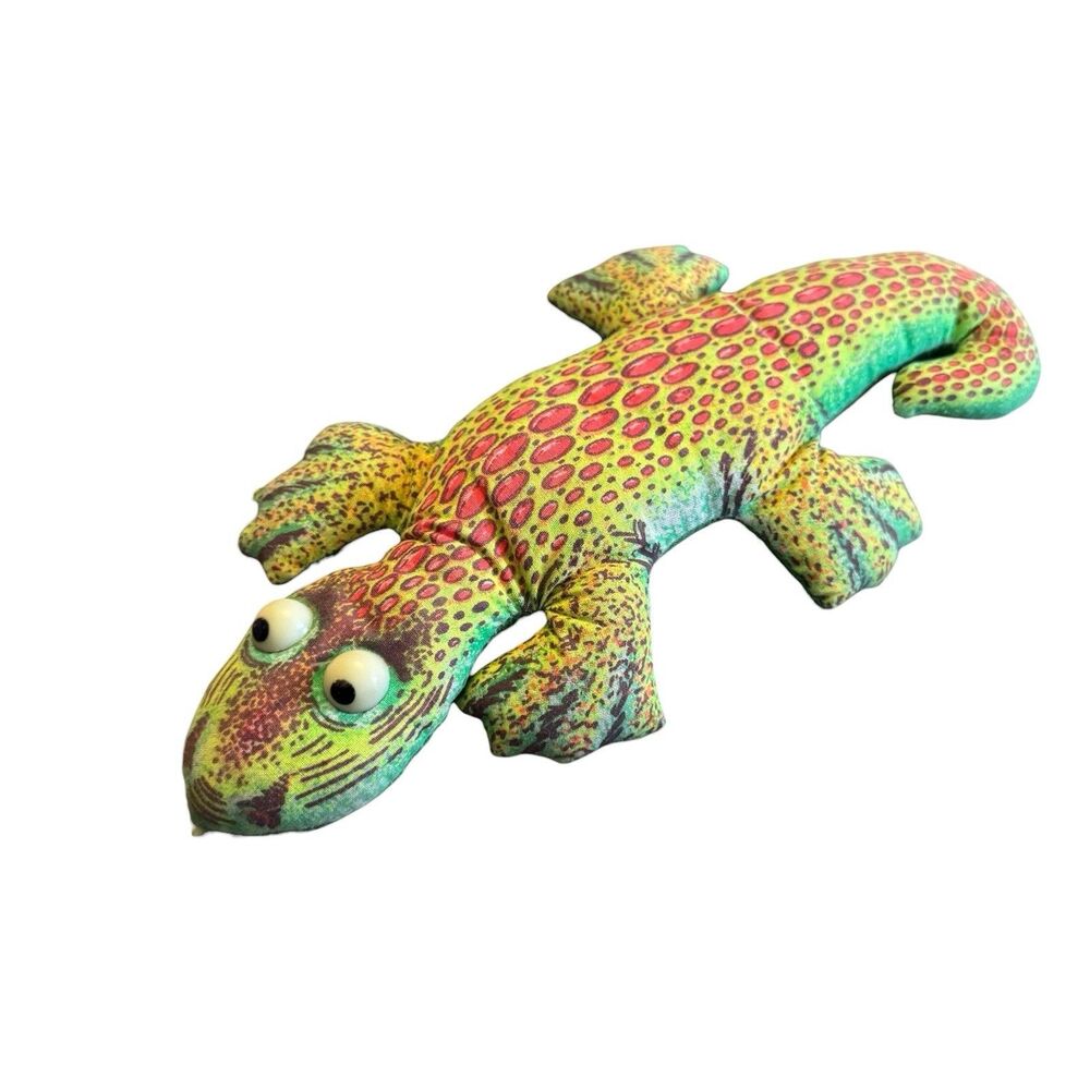 Vintage Rhode Island Novelty Lizard Plush Stuffed Animal Iguana Gecko 10 in Long